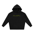 Oversize gas station graphicFleeced Hoodie