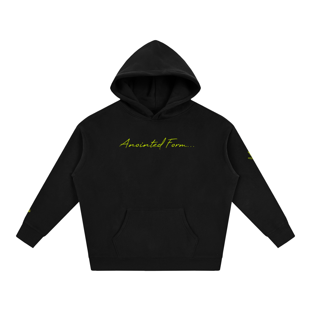 Oversize gas station graphicFleeced Hoodie