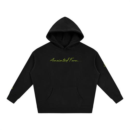 Oversize gas station graphicFleeced Hoodie
